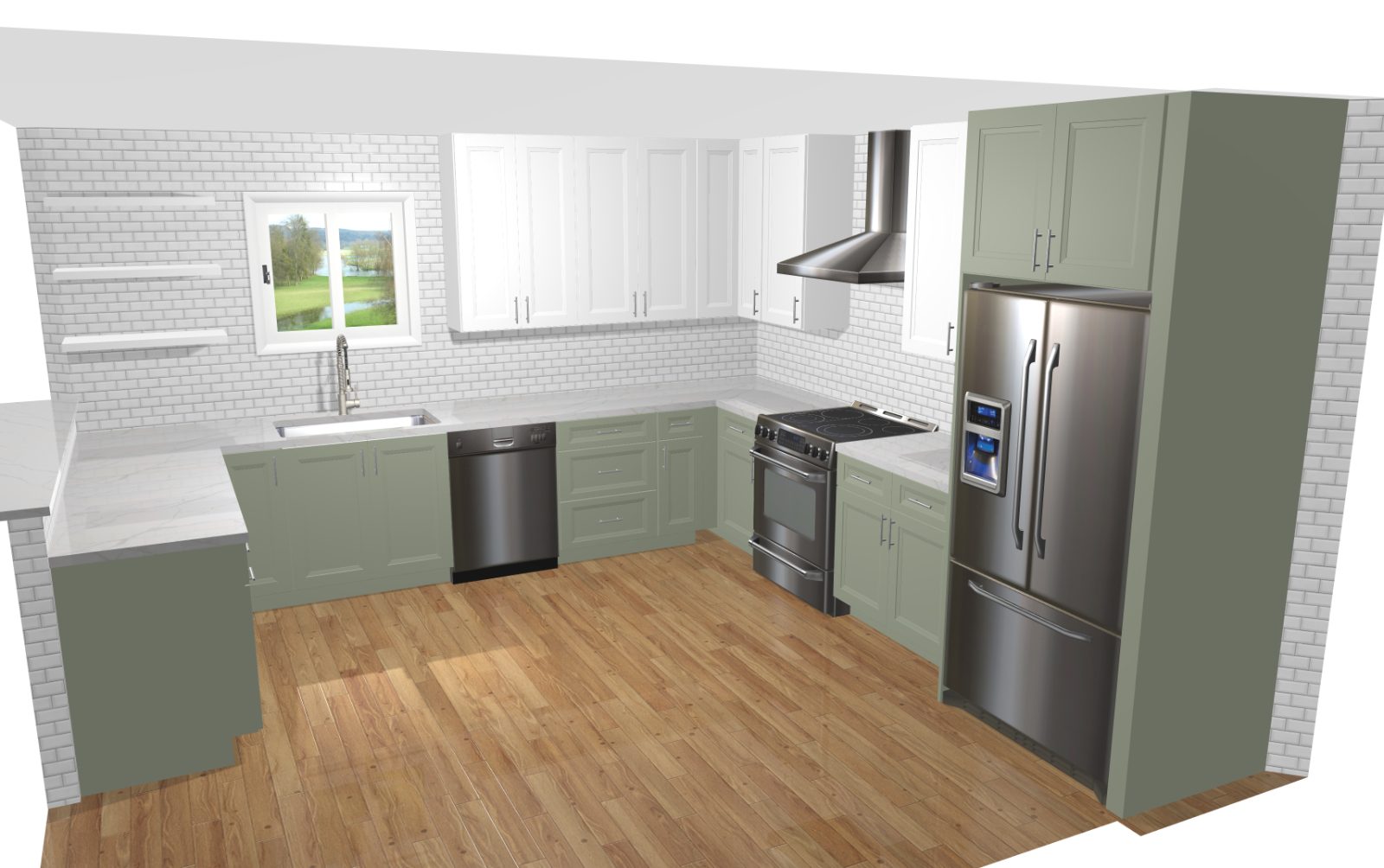 3D rendering of the room before the order is placed